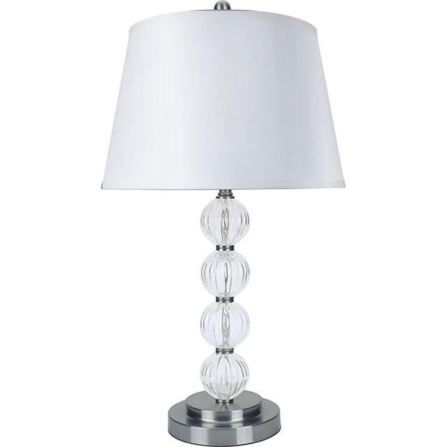Oona Silver/Clear 30"H Table Lamp (2/CTN) - Visions in Furniture (La Mirada, CA)