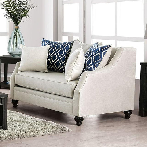 Nefyn Ivory Love Seat - Visions in Furniture (La Mirada, CA)