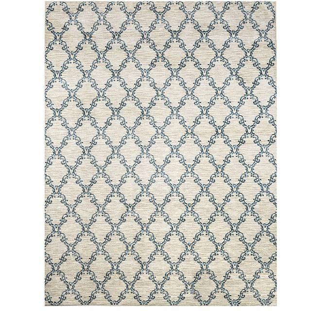 Acanthus Light Gray/Blue Small & Medium 5' X 8' Area Rug - Visions in Furniture (La Mirada, CA)
