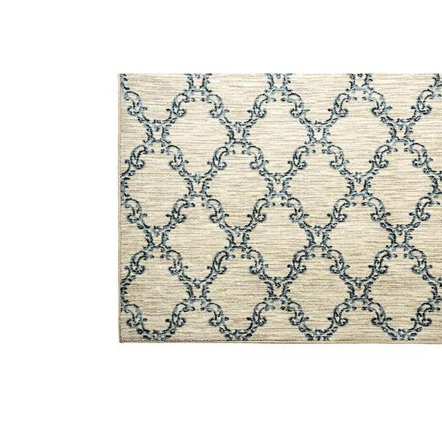 Acanthus Light Gray/Blue Small & Medium 5' X 8' Area Rug - Visions in Furniture (La Mirada, CA)