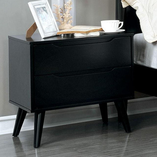 LENNART II Black Night Stand - Visions in Furniture (La Mirada, CA)