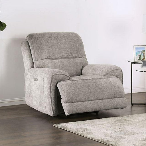 MORCOTE Power Recliner, Light Gray - Visions in Furniture (La Mirada, CA)