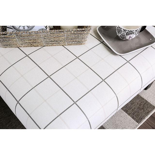 Dorset Ivory/Pattern Ottoman - Visions in Furniture (La Mirada, CA)