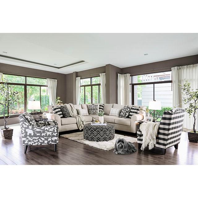 Patricia Ivory Sectional - Visions in Furniture (La Mirada, CA)
