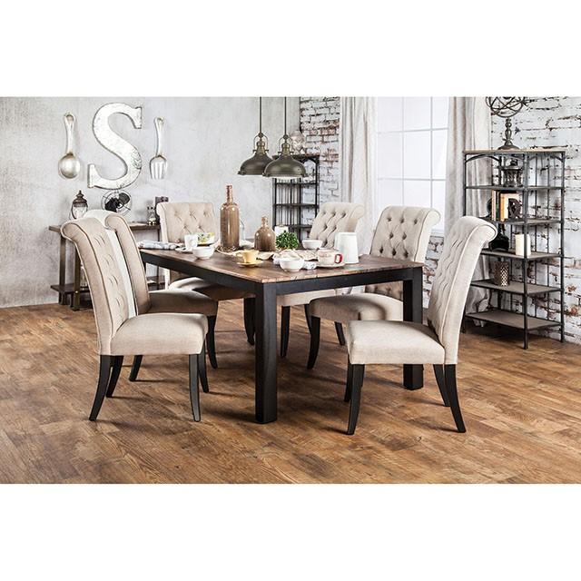 MARSHALL Rustic Oak Dining Table - Visions in Furniture (La Mirada, CA)