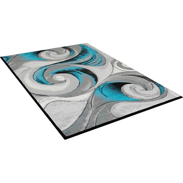 Niksar Turquoise 5' X 7' Area Rug - Visions in Furniture (La Mirada, CA)