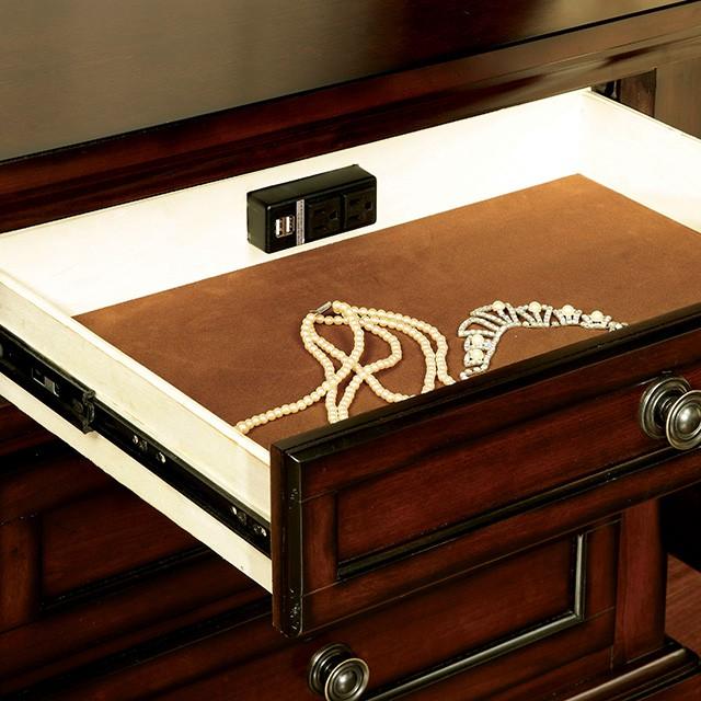 NORTHVILLE Dark Cherry Night Stand - Visions in Furniture (La Mirada, CA)