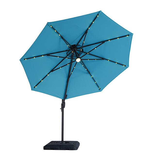 Nuti 10 Ft Round Umbrella w/ LED Light + 37" Large Base - Visions in Furniture (La Mirada, CA)