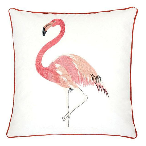 Lina Flamingo 20" X 20" Pillow, Single Flamingo - Visions in Furniture (La Mirada, CA)