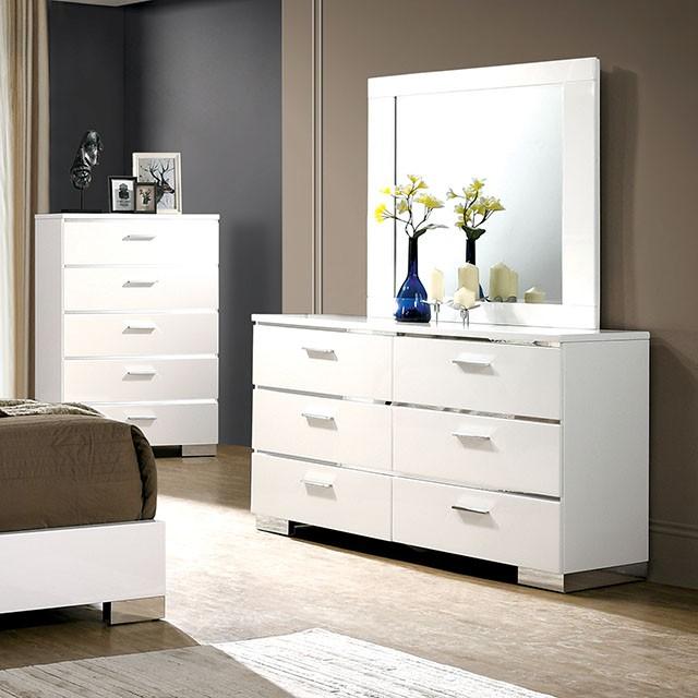 Malte White Dresser - Visions in Furniture (La Mirada, CA)
