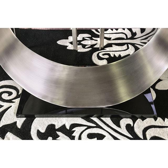 ORLA Silver/Black Dining Table - Visions in Furniture (La Mirada, CA)