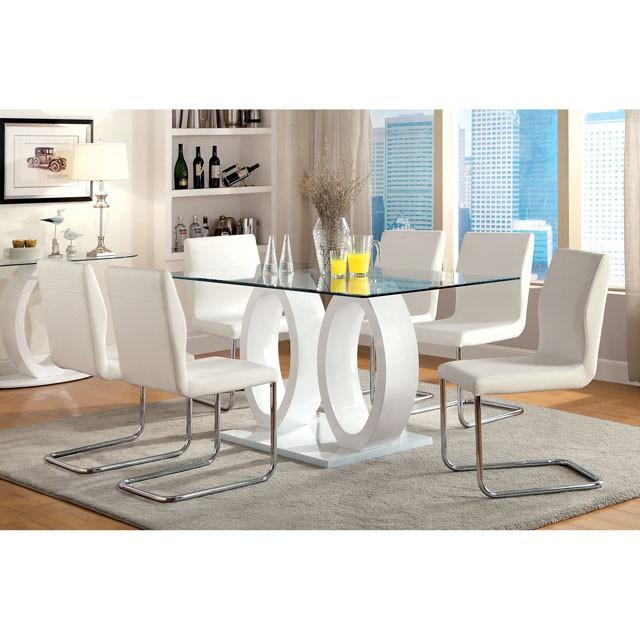LODIA I White Dining Table - Visions in Furniture (La Mirada, CA)