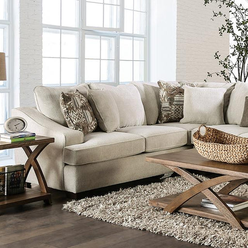 MORNINGTON Sectional, Ivory/Brown - Visions in Furniture (La Mirada, CA)