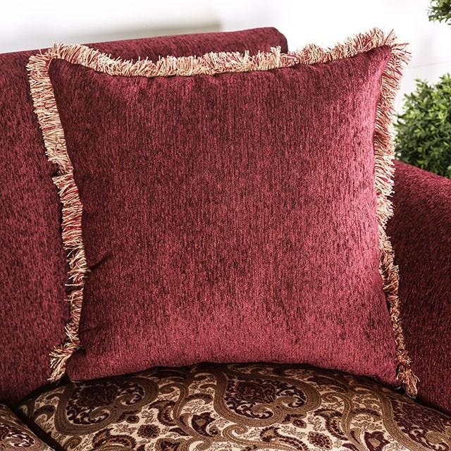TABITHA Wine Love Seat, Wine - Visions in Furniture (La Mirada, CA)