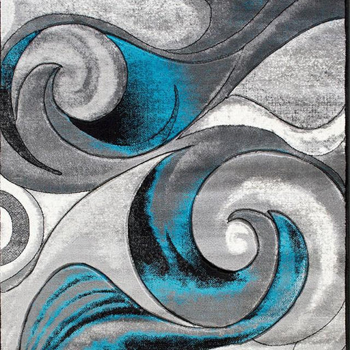 Niksar Turquoise 5' X 7' Area Rug - Visions in Furniture (La Mirada, CA)