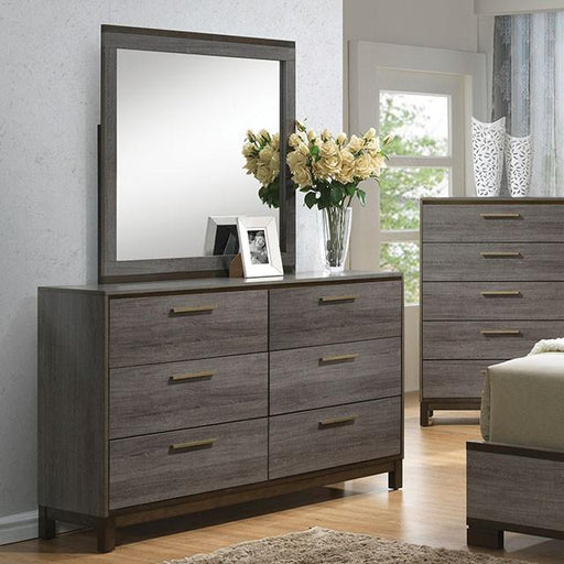 MANVEL Two-Tone Antique Gray Dresser - Visions in Furniture (La Mirada, CA)