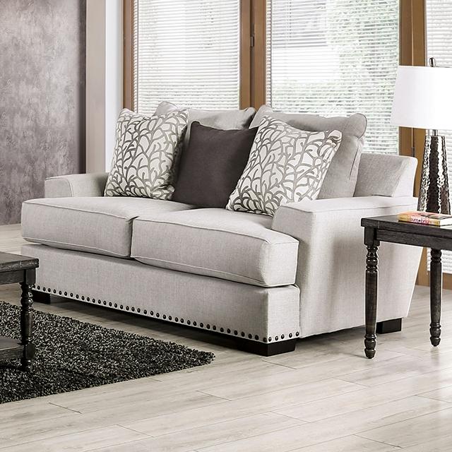 PICOTEE Loveseat, Light Gray/Black - Visions in Furniture (La Mirada, CA)