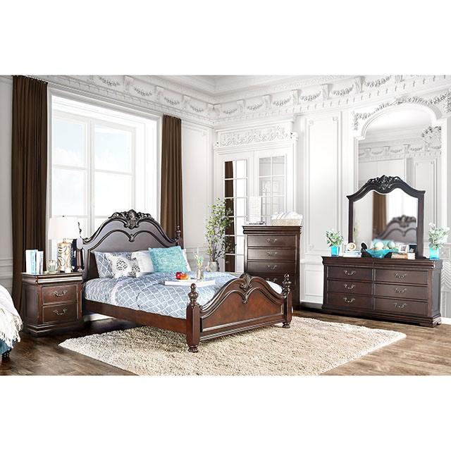 Mandura Cherry Queen Bed - Visions in Furniture (La Mirada, CA)