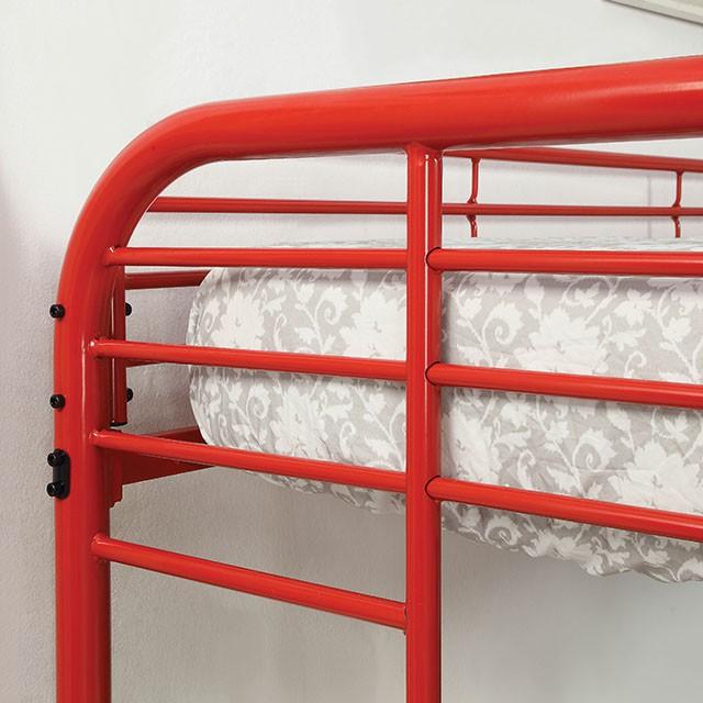 Opal Red Twin/Full Bunk Bed - Visions in Furniture (La Mirada, CA)