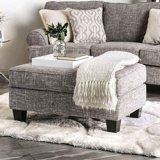 Pierpont Gray Ottoman - Visions in Furniture (La Mirada, CA)