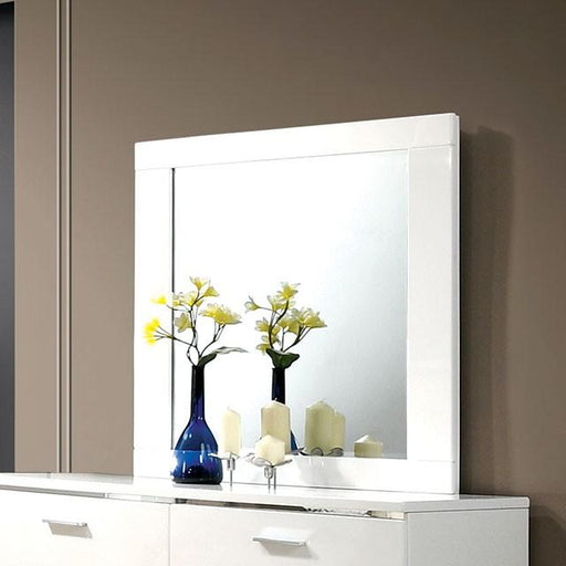 Malte White Mirror - Visions in Furniture (La Mirada, CA)