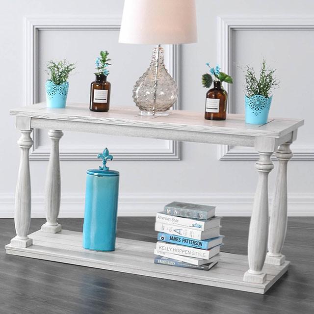 Arlington Antique White Sofa Table - Visions in Furniture (La Mirada, CA)