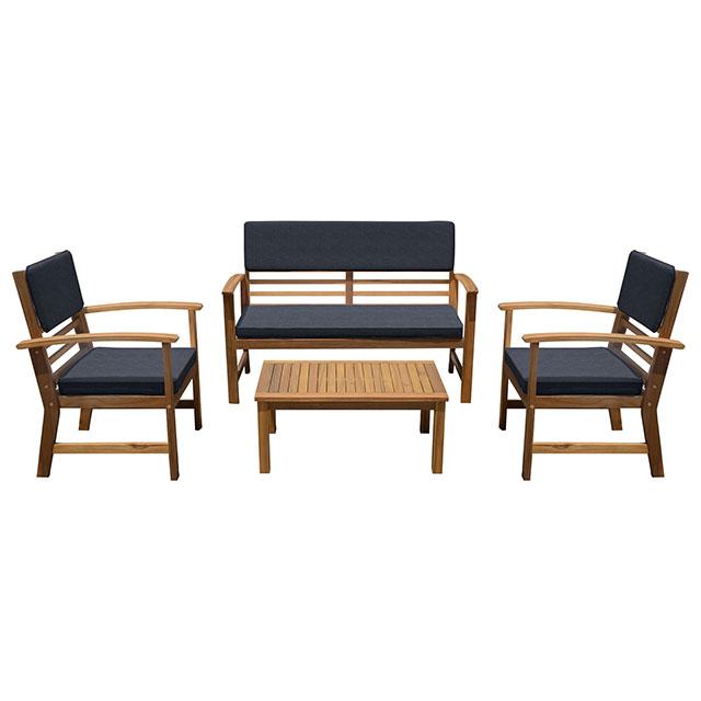 Hana 4 Pc. Patio Set Blue - Visions in Furniture (La Mirada, CA)
