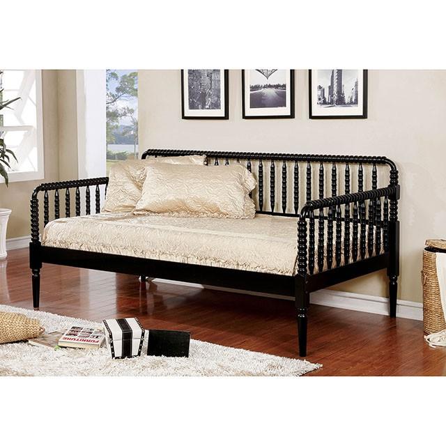 Linda Black Twin Daybed - Visions in Furniture (La Mirada, CA)