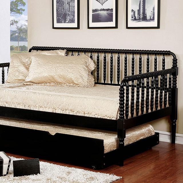 Linda Black Twin Daybed - Visions in Furniture (La Mirada, CA)