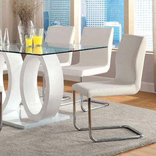 LODIA I White Dining Table - Visions in Furniture (La Mirada, CA)