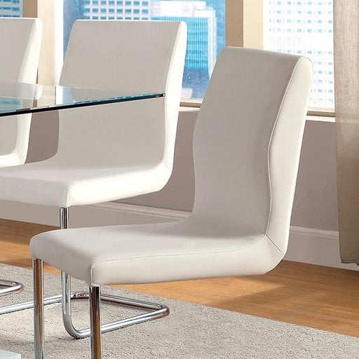 LODIA I White Side Chair - Visions in Furniture (La Mirada, CA)