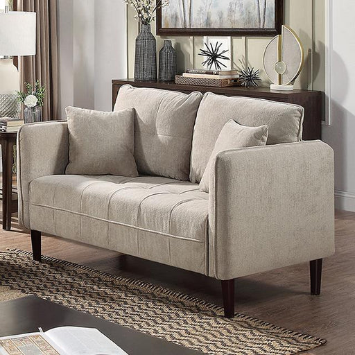 LYNDA Loveseat w/ Pillows, Light Gray - Visions in Furniture (La Mirada, CA)