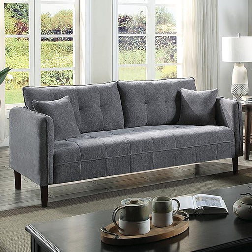 LYNDA Sofa w/ Pillows, Dark Gray - Visions in Furniture (La Mirada, CA)