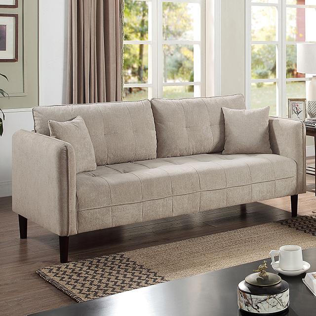LYNDA Sofa w/ Pillows, Light Gray - Visions in Furniture (La Mirada, CA)