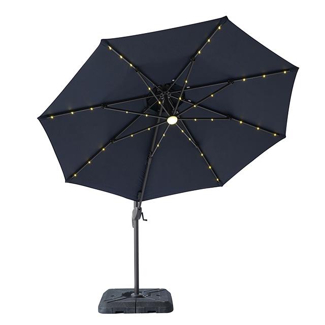 Nuti 10 Ft Round Umbrella w/ LED Light + 37" Large Base - Visions in Furniture (La Mirada, CA)