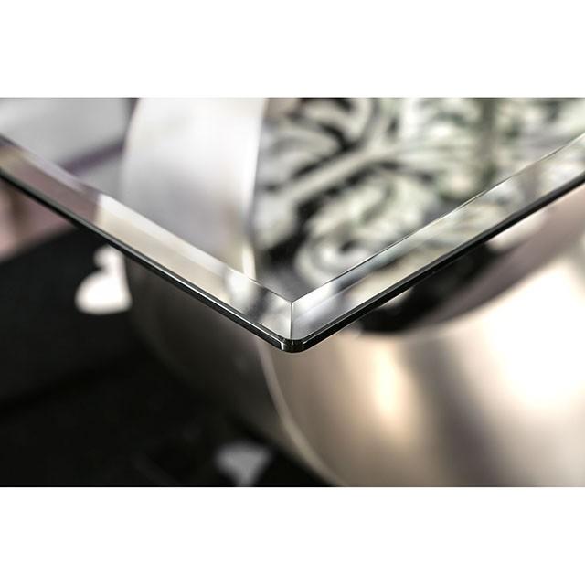 ORLA Silver/Black Dining Table - Visions in Furniture (La Mirada, CA)