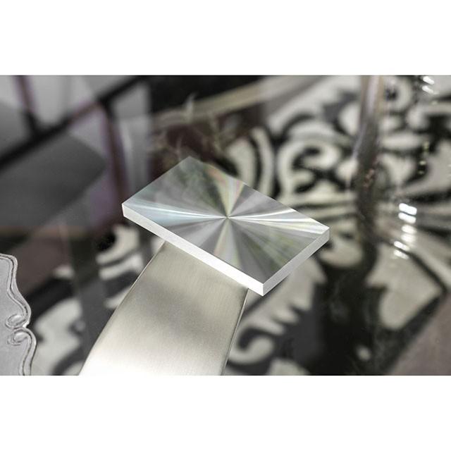 ORLA Silver/Black Dining Table - Visions in Furniture (La Mirada, CA)