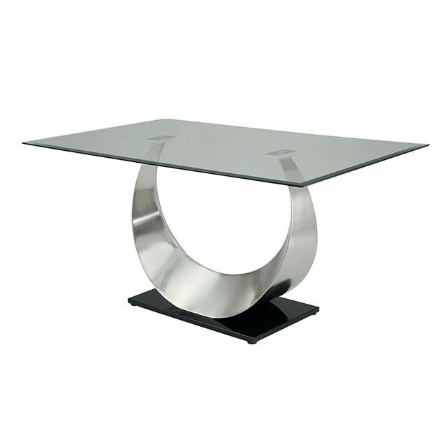 ORLA Silver/Black Dining Table - Visions in Furniture (La Mirada, CA)