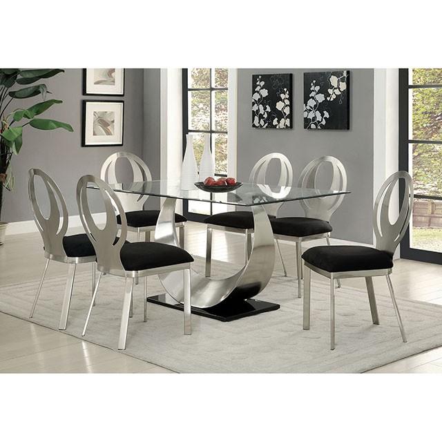 ORLA Silver/Black Side Chair (2/CTN) - Visions in Furniture (La Mirada, CA)