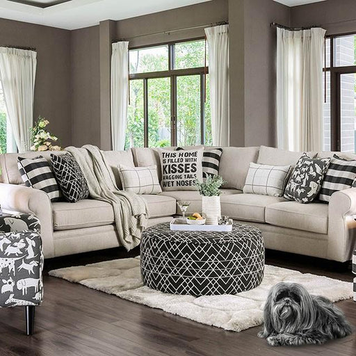 Patricia Ivory Sectional - Visions in Furniture (La Mirada, CA)