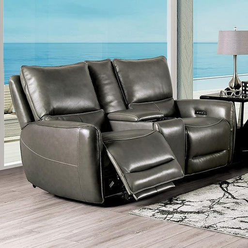 PHINEAS Power Loveseat, Gray - Visions in Furniture (La Mirada, CA)