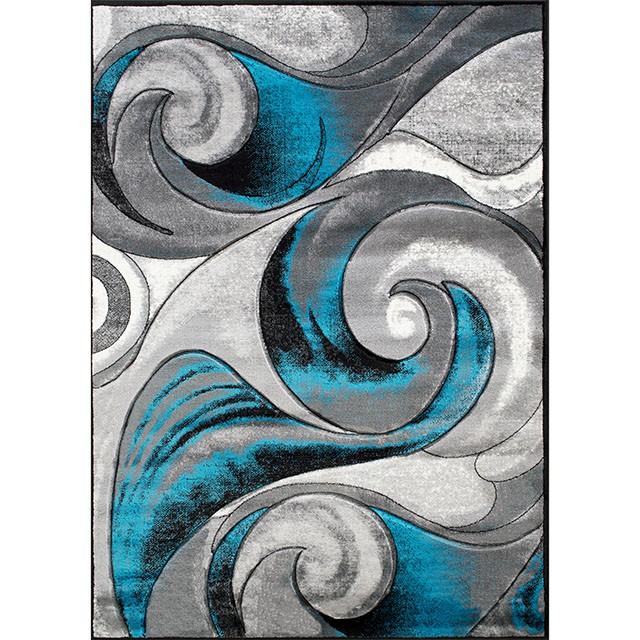 Niksar Turquoise 5' X 7' Area Rug - Visions in Furniture (La Mirada, CA)