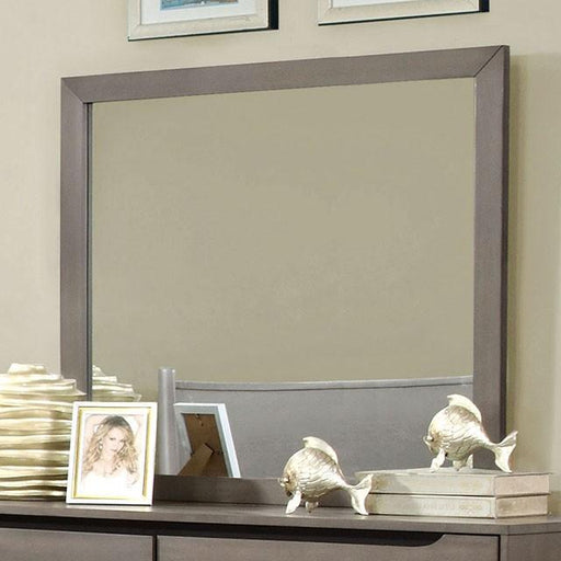 Lennart Gray Rectangular Mirror - Visions in Furniture (La Mirada, CA)