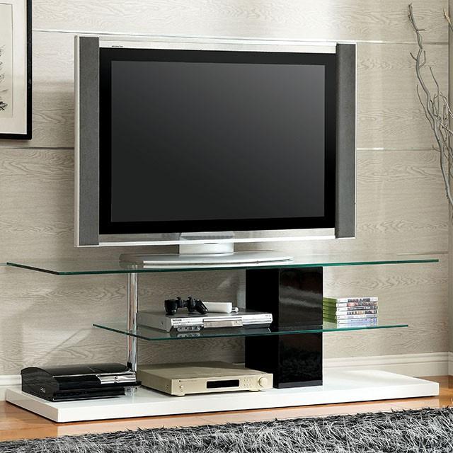 Neapoli Black/White 63" TV Console - Visions in Furniture (La Mirada, CA)