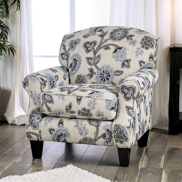 Nash Ivory Chair, Floral - Visions in Furniture (La Mirada, CA)
