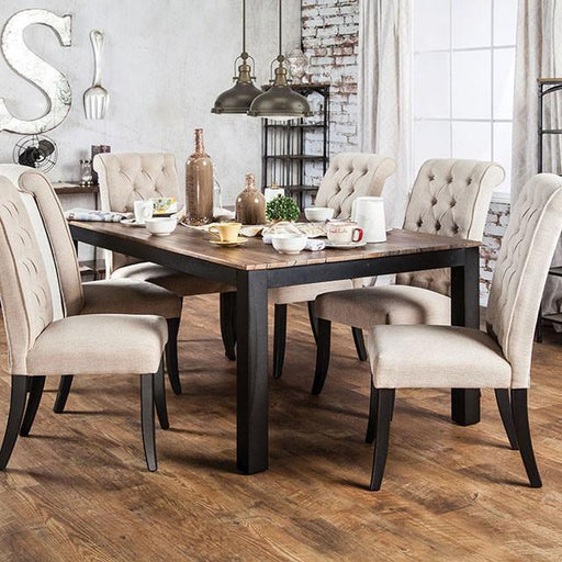 MARSHALL Rustic Oak Dining Table - Visions in Furniture (La Mirada, CA)