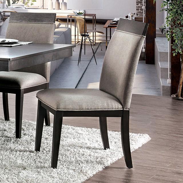 Modoc Espresso/Beige Side Chair (2/CTN) - Visions in Furniture (La Mirada, CA)