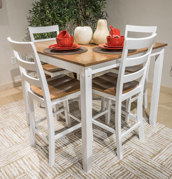 Gesthaven Counter Height Dining Table and 4 Barstools (Set of 5) - Visions in Furniture (La Mirada, CA)