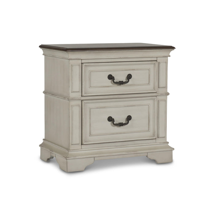 ANASTASIA NIGHTSTAND - ANT. WHITE - Visions in Furniture (La Mirada, CA)