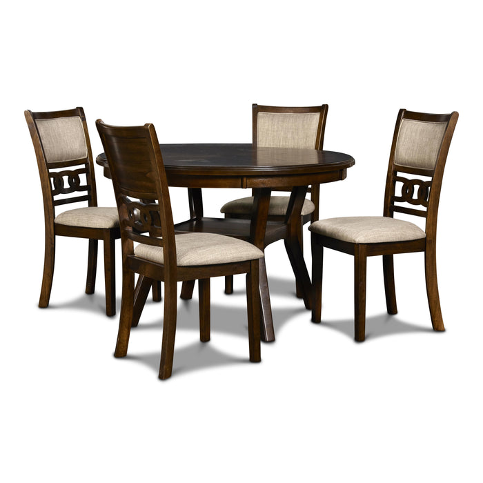GIA ROUND DINING 5 PC SET - CHERRY - Visions in Furniture (La Mirada, CA)